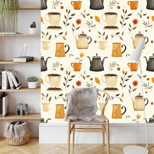 Kaffee Teekanne Klebefolie Möbel 0.3x5 M Vintage Blätter Selbstklebende Tapete Abziehen Aufkleben Wallpaper Entfernbare Wandverkleidung Dekoratives für Küche Arbeitsplatte Schränke Tische Wand Kaffee Teekanne Klebefolie Möbel 0.3x5 M Vintage Blätter Selbstklebende Tapete Abziehen Aufkleben Wallpaper Entfernbare Wandverkleidung Dekoratives für Küche Arbeitsplatte Schränke Tische Wand von Generisch