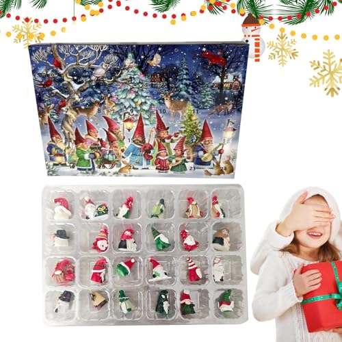 Kalender Adventskalender | 24 Tage Urlaub Countdown Kalender | Gartenzwerg Figuren Deko Für Teens Erwachsene | Täglich Familie Aktivität Zuhause Schule Feier von Generisch