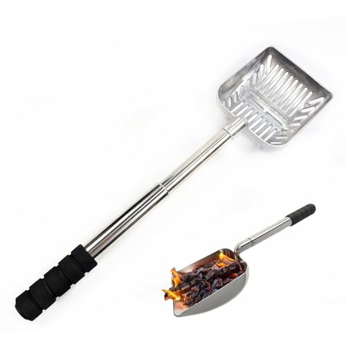 Kaminkohleschaufel - Holzkohlegrill Asche | Kaminschaufel | Houl -Out -Kamin ShioVel geeignet für Holzöfen, Feuerstellen, BBQ -Grills, Assh -Reinigung, Camping, Heizungswartung zu Hause von Generisch