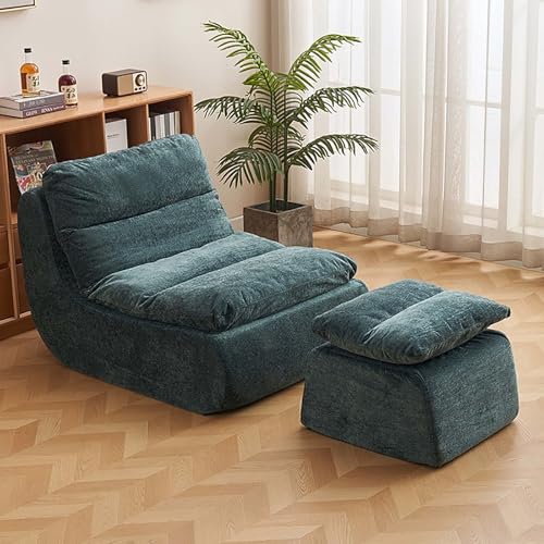 Kaminsessel, komprimiertes Lazy Sofa Sitzsack-Stuhl, abnehmbares kleines Sofa für Wohnzimmer, modernes Design mit Pedal von Generisch