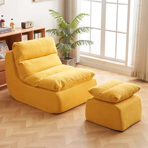 Kaminsessel, komprimiertes Lazy Sofa Sitzsack-Stuhl, abnehmbares kleines Sofa für Wohnzimmer, modernes Design mit Pedal von Generisch