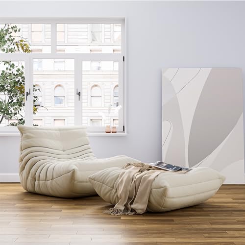 Kaminstuhl mit Ottomane – bequemer Wildleder-Loungesessel und Fußhocker für Wohnzimmer – gemütliches Einzelsofa und vielseitige Chaiselongue zur Entspannung Kaminstuhl mit Ottomane – bequemer Wildleder-Loungesessel und Fußhocker für Wohnzimmer – gemütliches Einzelsofa und vielseitige Chaiselongue zur Entspannung von Generisch