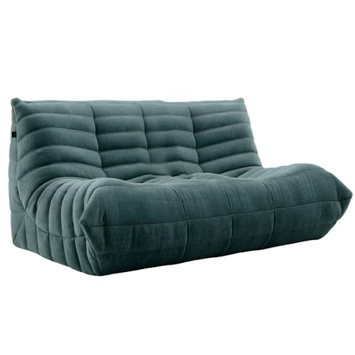 Kaminstuhl – weiches Wildleder-Lounge-Sofa, volle Schaumstoff-Kompression, Doppelsitz, faule Bodencouch, ohne Knochen, Sitzsack-Sofa für Wohnzimmer und Schlafzimmer Komfort von Generisch