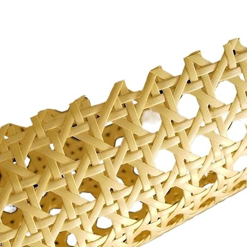 Kanage-Rolle für Möbelreparatur – Kunststoff-Rattan-Gurtband, 40–55 cm breit, 0,6–2 m lang, Gelb – ideal für Gartenstühle, Tische und Weidenblattprojekte (5 Stück) von Generisch