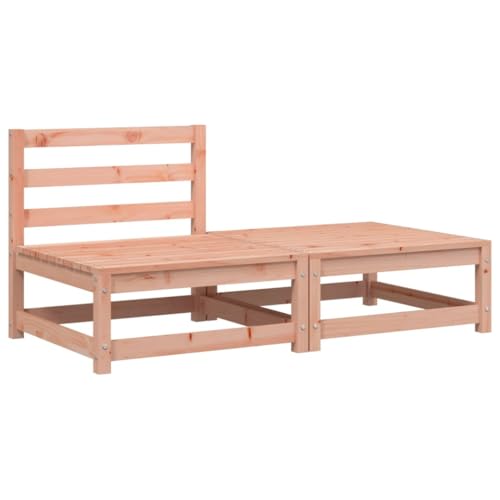 Kangqiling 837961 Gartensofa ohne Armlehnen mit Fußstütze aus Douglasienholz, braun, 837961 von Generisch