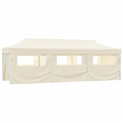Kangqiling Faltbares Pop-Up mit 8 Seitenwänden 3 x 9 m Creme, Creme, 44976 von Generisch