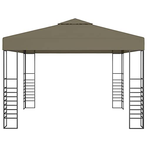 Kangqiling Gartenpavillon 3 x 3 m taupe 180 g/m², taupe, 312228 von Generisch