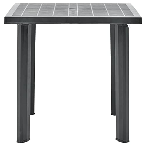 Kangqiling Gartentisch Anthrazit 80 x 75 x 72 cm aus Kunststoff, Anthrazit, 48804 von Generisch