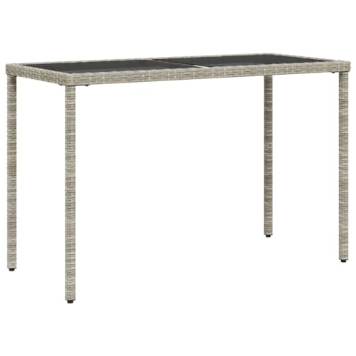 Kangqiling Gartentisch Glasplatte hellgrau 115 x 54 x 74 cm Polyrattan, grau, 365079 Kangqiling Gartentisch Glasplatte hellgrau 115 x 54 x 74 cm Polyrattan, grau, 365079 von Generisch