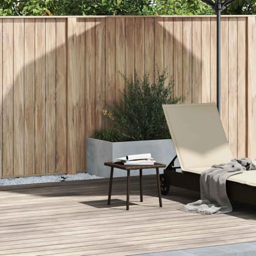 Kangqiling Gartentisch rechteckig braun 40 x 40 x 37 cm Polyrattan, braun, 4104046 von Generisch
