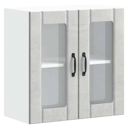 Kangqiling Hängeschrank mit Glastür Lucca Grau Beton, Grau, 853911 Kangqiling Hängeschrank mit Glastür Lucca Grau Beton, Grau, 853911 von Generisch