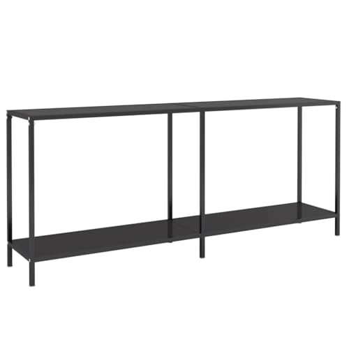 Kangqiling Konsolentisch, schwarz, 180 x 35 x 75,5 cm aus gehärtetem Glas, schwarz, 331703 Kangqiling Konsolentisch, schwarz, 180 x 35 x 75,5 cm aus gehärtetem Glas, schwarz, 331703 von Generisch