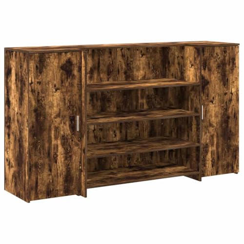 Kangqiling Reception Theke Eiche Rauch 180 x 50 x 103,5 cm aus mehrschichtigem Holz, Braun, 3324173 Kangqiling Reception Theke Eiche Rauch 180 x 50 x 103,5 cm aus mehrschichtigem Holz, Braun, 3324173 von Generisch