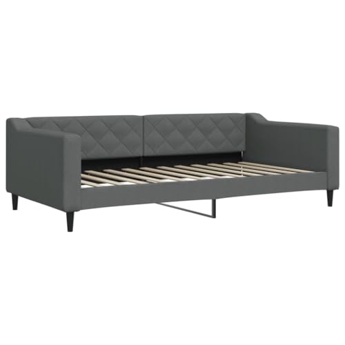 Kangqiling Tagesbett dunkelgrau 100 x 200 cm aus Stoff, grau, 354167 von Generisch