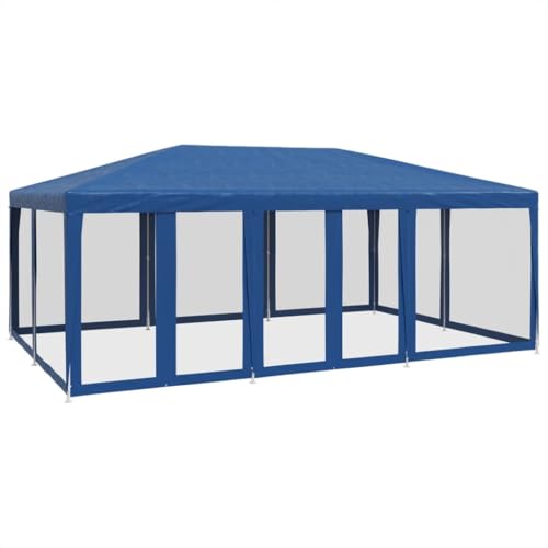 Kangqiling für Partys mit 10 Seitenwänden aus blauem Netz 6 x 4 m HDPE, blau, 4010067 von Generisch