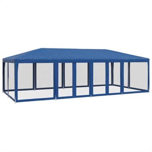 Kangqiling für Partys mit 12 Seitenwänden aus blauem Netz 8 x 4 m HDPE, blau, 4010072 von Generisch