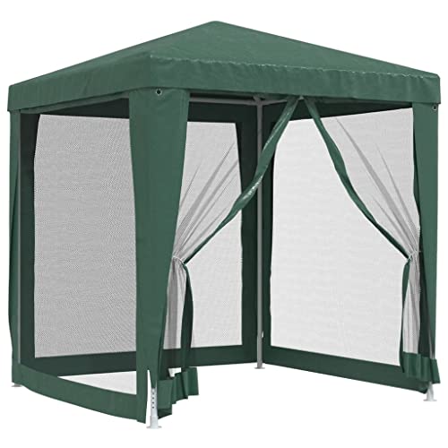 Kangqiling für Partys mit 4 Seitenwänden aus grünem Netz 2 x 2 m HDPE, grün, 319218 von Generisch