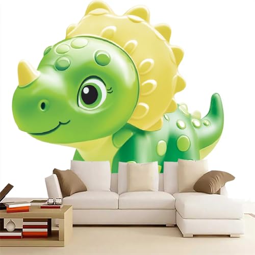 Karikatur 3D Selbstklebende Leinwandtapete Dinosaurier Großes Wandbild Fototapete Poster-Tapete, Heimdekoration Für Jungen-Mädchen-Zimmer Teenager-Schlafsaal 250(B) x 175(H) cm von Generisch