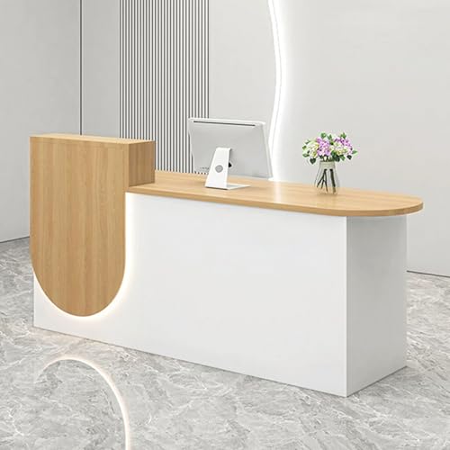 Kasse für Büro, Salon, Bekleidungsgeschäft, Empfang – Rezeption – Rezeption Schreibtisch mit Theke, Theke, Theke mit Licht von Generisch