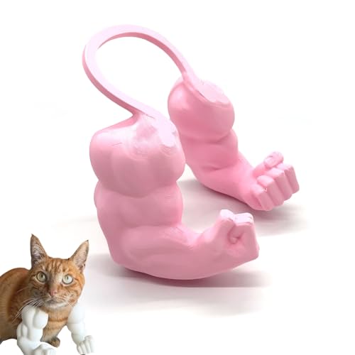 Katze Muskelarm, 3D-Drucker Katze Muskelarm, Kreative Lustige Haustier Cosplay Kostüm Zubehör Kostüm (rosa) von Generisch