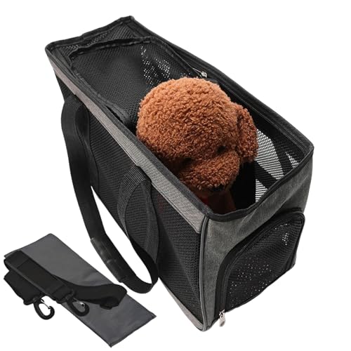 Katzen Transporttasche - Tragebeutel Mit Mehreren Taschen Für Sichere Katzentransporte - Atmungsaktive Haustiertrage Bequeme Tragetasche Für Urlaub Camping Roadtrip Ausflug Outdoor von Generisch