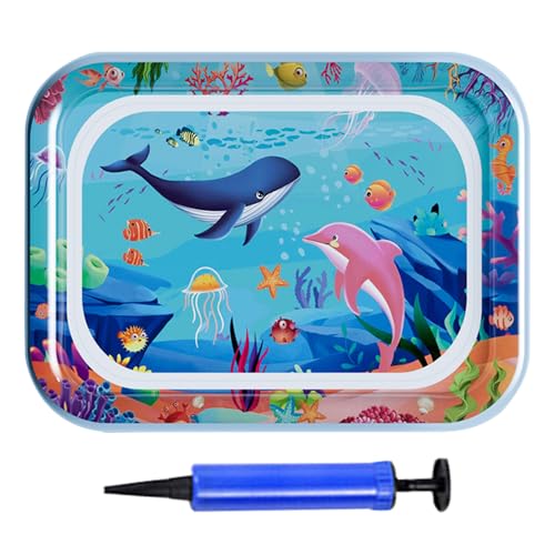 Katzen-Wasserbett, Kühlmatte für Haustiere, sensorisches Spielkissen, wasserdichtes Design, interaktive Sommerentlastung, Innen- und Außenbereich, Kühlmatte für Haustiere, 70 x 50 cm von Generisch