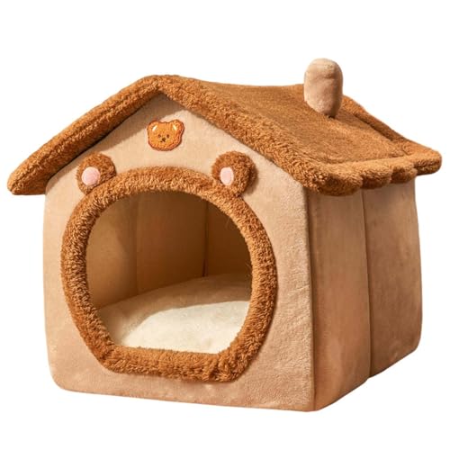 Katzenbett für Indoor-Katzen – Katzenhöhle, Bett, Katzenhaus, Katzenzelt mit abnehmbarem, waschbarem, gepolstertem Kissen, weiche Kätzchenbetten (34 x 30 x 30 cm/40 x 38 x 30 cm/41 x 40 x 35 cm, von Generisch