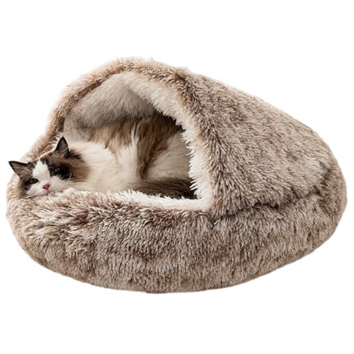 Katzenbett mit Kapuze, weiche Haustierhütte, Indoor-Katzenbett, warme Katzenhütte, Haustierbett, Winter-Haustierbett, gemütliche Katzenhöhle, überdachtes Hundebett, bequemer Haustierschutz, isoliertes Katzenbett mit Kapuze, weiche Haustierhütte, Indoor-Katzenbett, warme Katzenhütte, Haustierbett, Winter-Haustierbett, gemütliche Katzenhöhle, überdachtes Hundebett, bequemer Haustierschutz, isoliertes von Generisch