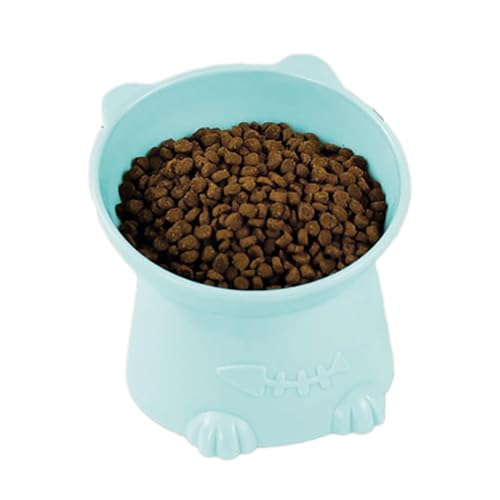 Katzenfutterschalen - Tilted Catfood Bowl | Anti -Erbrechen -Katzengericht | Nahrungswasser Anti -Erbrechen | Geneigte 15 Winkel Metall Single Cat Pet Bowl | Erhöht mit Ergonomie aufgehoben von Generisch