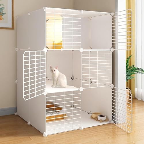 Katzengehege, abnehmbare Metallhütte für Indoor-Kätzchen, DIY montierte Katzenkiste Katzengehege, abnehmbare Metallhütte für Indoor-Kätzchen, DIY montierte Katzenkiste von Generisch