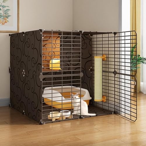 Katzengehege, abnehmbare Metallhütte für Indoor-Kätzchen, DIY montierte Katzenkiste Katzengehege, abnehmbare Metallhütte für Indoor-Kätzchen, DIY montierte Katzenkiste von Generisch
