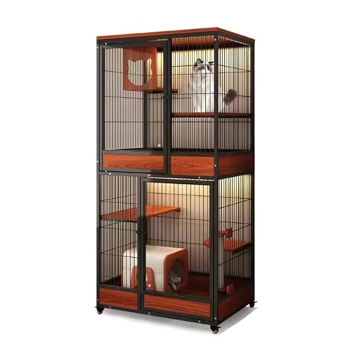 Katzengehege mit Belüftung, Rädern und mehrstufigem Design für sicheres Spielen im Innen- und Außenbereich Katzengehege mit Belüftung, Rädern und mehrstufigem Design für sicheres Spielen im Innen- und Außenbereich von Generisch