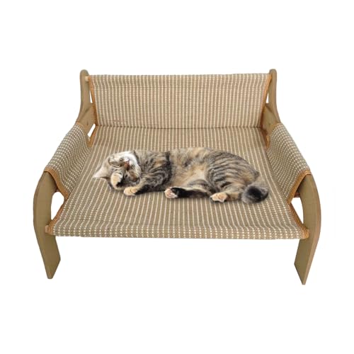 Katzenhängematte Bett, Katzen Hängematte | Erhöhtes Haustiersofa Couch Bett | Atmungsaktierbare Möbelkühlung Lounge Stuhl Hundesofa für Kätzchen kleine Hunde Sommer im Freien im Freien im Freien Schla Katzenhängematte Bett, Katzen Hängematte | Erhöhtes Haustiersofa Couch Bett | Atmungsaktierbare Möbelkühlung Lounge Stuhl Hundesofa für Kätzchen kleine Hunde Sommer im Freien im Freien im Freien Schla von Generisch