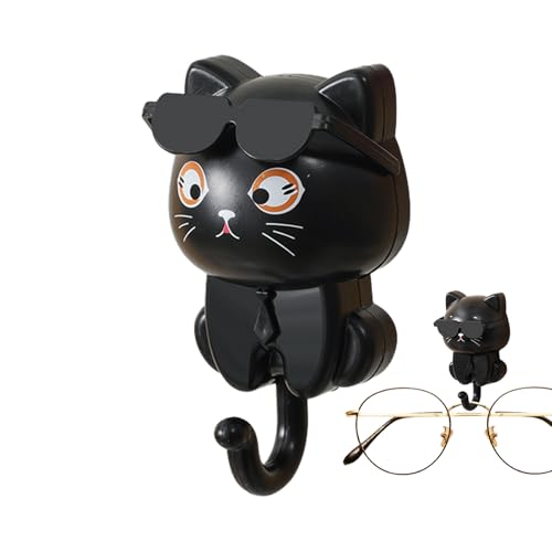 Katzenhaken – Schlüsselhalter | Schlüsselhaken zur Wandmontage | niedlicher Klebehaken | Allzweck-Wandhaken mit Sonnenbrille | dekorativer niedlicher Haustierhalter | selbstklebende Mantelhalter in Katzenhaken – Schlüsselhalter | Schlüsselhaken zur Wandmontage | niedlicher Klebehaken | Allzweck-Wandhaken mit Sonnenbrille | dekorativer niedlicher Haustierhalter | selbstklebende Mantelhalter in von Generisch