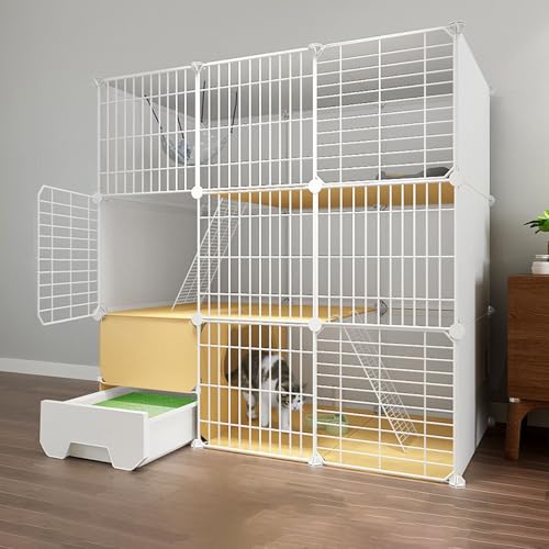 Katzenkäfig 3 Etagen Innengehege mit Katzenklo Laufstall für Kleintiere und Hunde Idealer Übungsraum für 1-3 Katzen Katzenkäfig 3 Etagen Innengehege mit Katzenklo Laufstall für Kleintiere und Hunde Idealer Übungsraum für 1-3 Katzen von Generisch