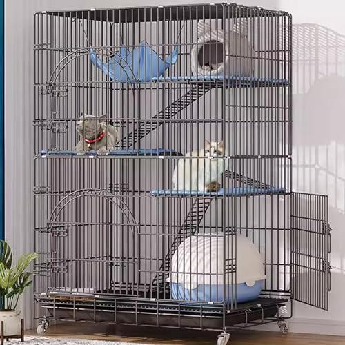 Katzenkäfig mit Katzenklo - Indoor Outdoor Zwinger mit Lenkrollen 3 Türen Haustier Laufstall für Katzen und Kleintiere Katzenkäfig mit Katzenklo - Indoor Outdoor Zwinger mit Lenkrollen 3 Türen Haustier Laufstall für Katzen und Kleintiere von Generisch