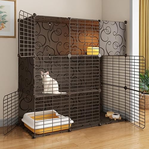 Katzenkäfige für den Innenbereich, Laufstall, Kätzchengehege – DIY montierte, abnehmbare Metallhütte für Kleintiere und Katzen Katzenkäfige für den Innenbereich, Laufstall, Kätzchengehege – DIY montierte, abnehmbare Metallhütte für Kleintiere und Katzen von Generisch