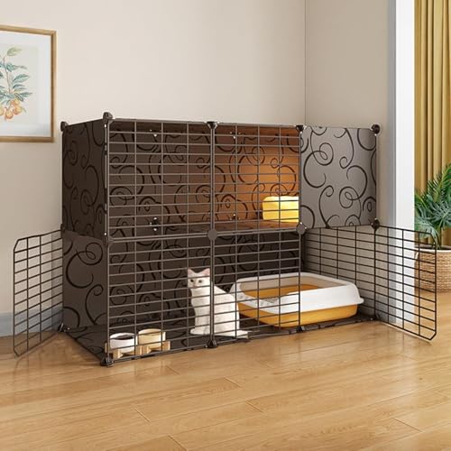 Katzenkäfige für den Innenbereich, Laufstall, Kätzchengehege – DIY montierte, abnehmbare Metallhütte für kleine Tiere und Katzen Katzenkäfige für den Innenbereich, Laufstall, Kätzchengehege – DIY montierte, abnehmbare Metallhütte für kleine Tiere und Katzen von Generisch