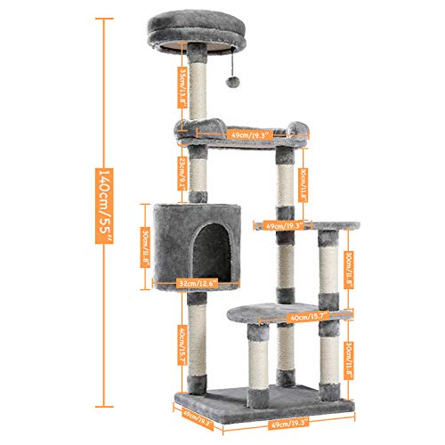 Katzenkletterbaum mit Hängematte und Kratzstämmen - Haltbare Haustiermöbel zum Spielen und Entspannen Katzenkletterbaum mit Hängematte und Kratzstämmen - Haltbare Haustiermöbel zum Spielen und Entspannen von Generisch