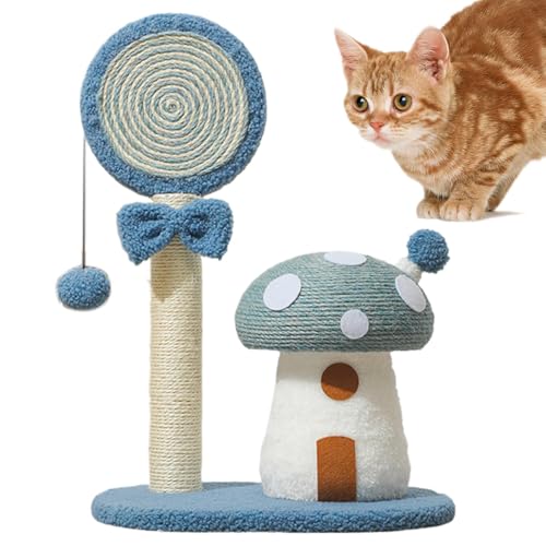 Katzenkratzbaum Pilz - Interaktiver Katzenbaum | Multifunktionaler Stabiler Pilzkratzstangen für Wohnzimmer Arbeitszimmer von Generisch
