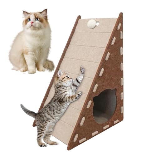 Katzenkratzer, Filzkatze Kratzer,Trianguläre vertikale integrierte Katzenkratzpads | Nicht-Shedding-Filzkratzer-Kern-resistente Kätzchenklettermatte für Langeweile Katzenkratzer, Filzkatze Kratzer,Trianguläre vertikale integrierte Katzenkratzpads | Nicht-Shedding-Filzkratzer-Kern-resistente Kätzchenklettermatte für Langeweile von Generisch