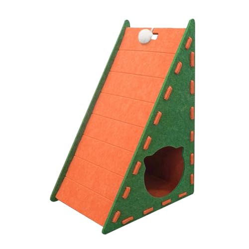 Katzenkratzer - Dreieckiger vertikaler integrierter Katzenkratzer | fusselfreies Filz-Kratzpad, verschleißfestes Brettmaterial Kratzbett, Kätzchen-Klettermatte zum Spielen Katzenkratzer - Dreieckiger vertikaler integrierter Katzenkratzer | fusselfreies Filz-Kratzpad, verschleißfestes Brettmaterial Kratzbett, Kätzchen-Klettermatte zum Spielen von Generisch