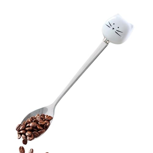 Katzenlöffel aus Edelstahl, Katzenkaffeelöffel | Süße Kaffeelöffel Tasse Teelöffel,Lustiger -Dessertlöffel, Teelöffel zum Mischen von Milchshake, Zucker, Tee, Kaffee Katzenlöffel aus Edelstahl, Katzenkaffeelöffel | Süße Kaffeelöffel Tasse Teelöffel,Lustiger -Dessertlöffel, Teelöffel zum Mischen von Milchshake, Zucker, Tee, Kaffee von Generisch