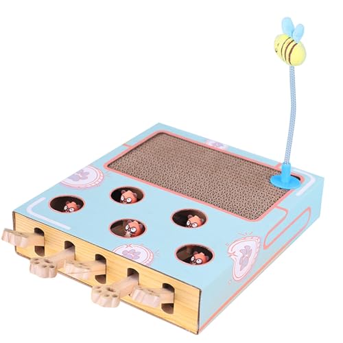 Katzenpuzzle Spielzeug - Katzenkratzer, Interaktives Katzenkratzspielzeug - Multifunktionales Katzenkratzpad mit Fangmäuse Spiel und lustigem Katzenstab | Engagierender für Katzen zum Katzenpuzzle Spielzeug - Katzenkratzer, Interaktives Katzenkratzspielzeug - Multifunktionales Katzenkratzpad mit Fangmäuse Spiel und lustigem Katzenstab | Engagierender für Katzen zum von Generisch