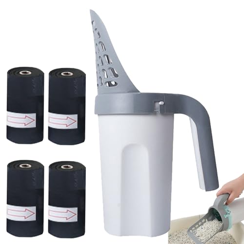 Katzenstreu Scooper - Kätzchen Poop Scoop | Nicht-STICK-Katzenstreu Scooper | Kätzchen Poôp Schaufel Schaufel mit Müllsack für Lîtter Box | Poop scoôp | Berührungslose Katzen Lîtter Box Scoôp mit Stän Katzenstreu Scooper - Kätzchen Poop Scoop | Nicht-STICK-Katzenstreu Scooper | Kätzchen Poôp Schaufel Schaufel mit Müllsack für Lîtter Box | Poop scoôp | Berührungslose Katzen Lîtter Box Scoôp mit Stän von Generisch