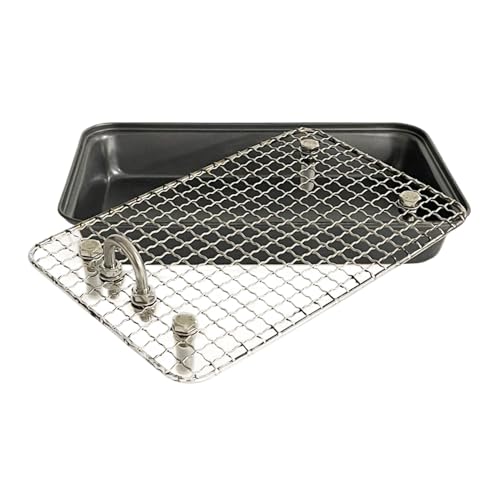 Katzentoilette Box Tablett - Abnehmbarer Eckstrauder Bettwäsche -Box - Wiederverwendbares Training Hasenkäfig, Edelstahl -Haustierkäfigzubehör für Katze, Frettchen Katzentoilette Box Tablett - Abnehmbarer Eckstrauder Bettwäsche -Box - Wiederverwendbares Training Hasenkäfig, Edelstahl -Haustierkäfigzubehör für Katze, Frettchen von Generisch