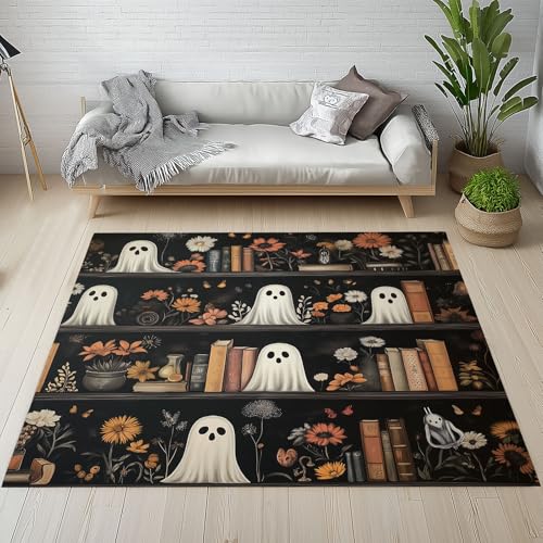 Kawaii Gespenst Teppich Waschbarer rutschfest Karikatur Bücherregal Anime Teppich Weiche Kurzflor 100 x 160 cmCarpet für Wohnzimmer Schlafzimmer Kinderzimmer Esszimmer Kawaii Gespenst Teppich Waschbarer rutschfest Karikatur Bücherregal Anime Teppich Weiche Kurzflor 100 x 160 cmCarpet für Wohnzimmer Schlafzimmer Kinderzimmer Esszimmer von Generisch