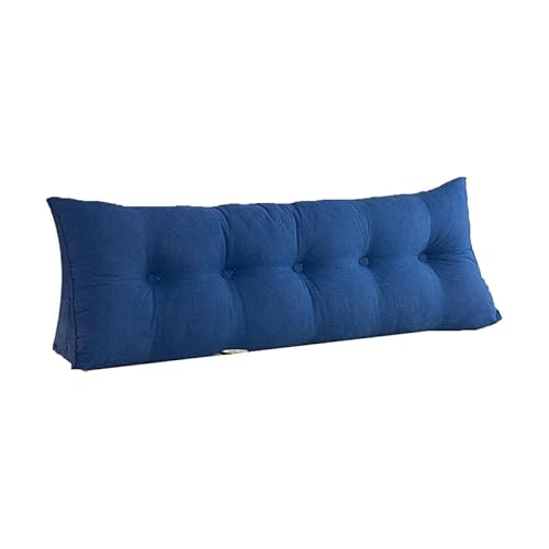 Keil-Kopfteil-Kissen, dreieckig, Nackenrolle mit abnehmbarem Bezug für Bett und Tagesbett (200 x 50 x 20 cm), Komfort und Unterstützung für Schlaf und Entspannung, Hellblau von Generisch