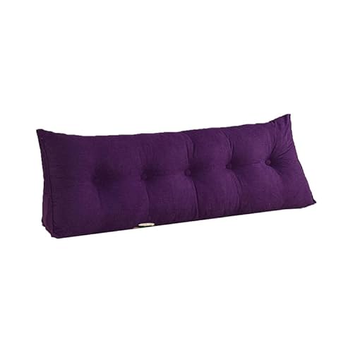 Keil-Kopfteilkissen, dreieckiges Keilkissen mit abnehmbarem Bezug, Nackenrolle für Tagesbett, Schlafzimmer, Sofa, 120 x 50 x 20 cm, Violett Keil-Kopfteilkissen, dreieckiges Keilkissen mit abnehmbarem Bezug, Nackenrolle für Tagesbett, Schlafzimmer, Sofa, 120 x 50 x 20 cm, Violett von Generisch