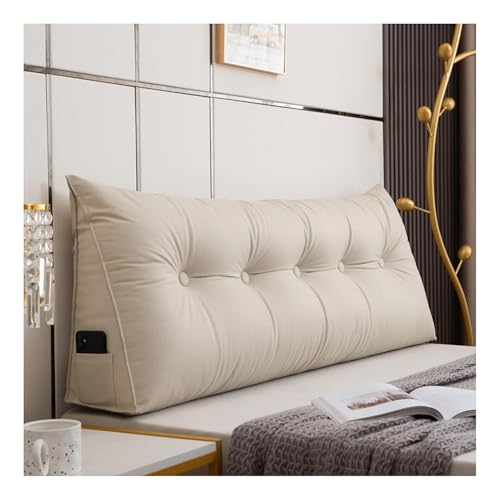 Keilkissen für Bett und Sofa, waschbar, abnehmbar, mit Seitentasche, Lendenwirbelstütze für Komfort, 180 x 20 x 50 cm, Grau Keilkissen für Bett und Sofa, waschbar, abnehmbar, mit Seitentasche, Lendenwirbelstütze für Komfort, 180 x 20 x 50 cm, Grau von Generisch